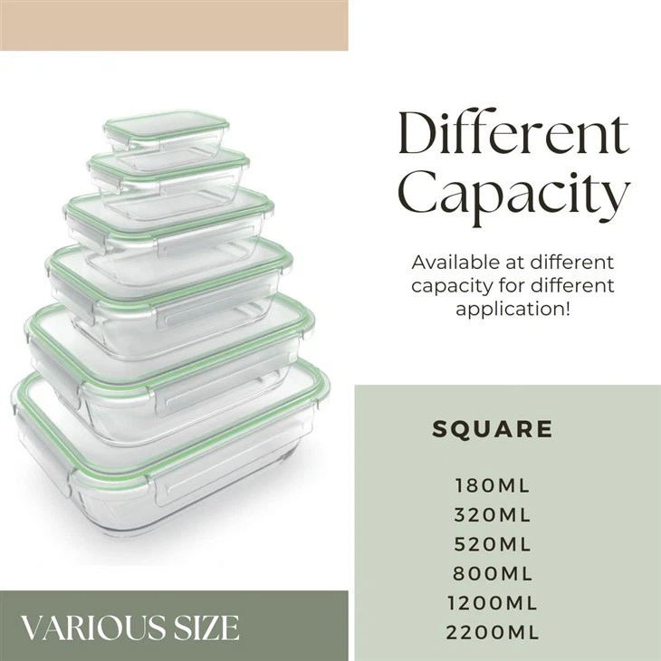 Glass Containers for Food Storage with Lids