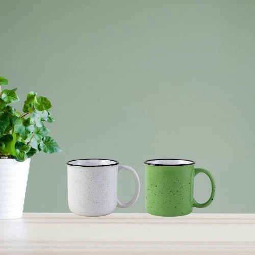 Speckled Finish Stoneware Latte Coffee Mug | 12 Oz